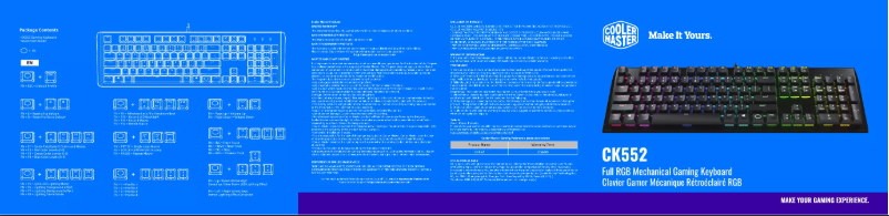 Imagen de la primera página del manual del dispositivo Gaming CK552