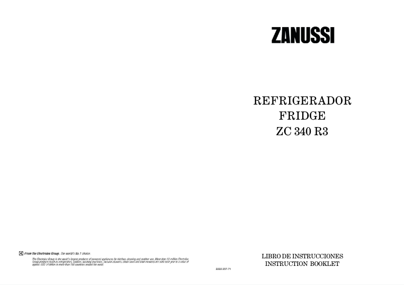 Imagen de la primera página del manual del dispositivo ZC340R3