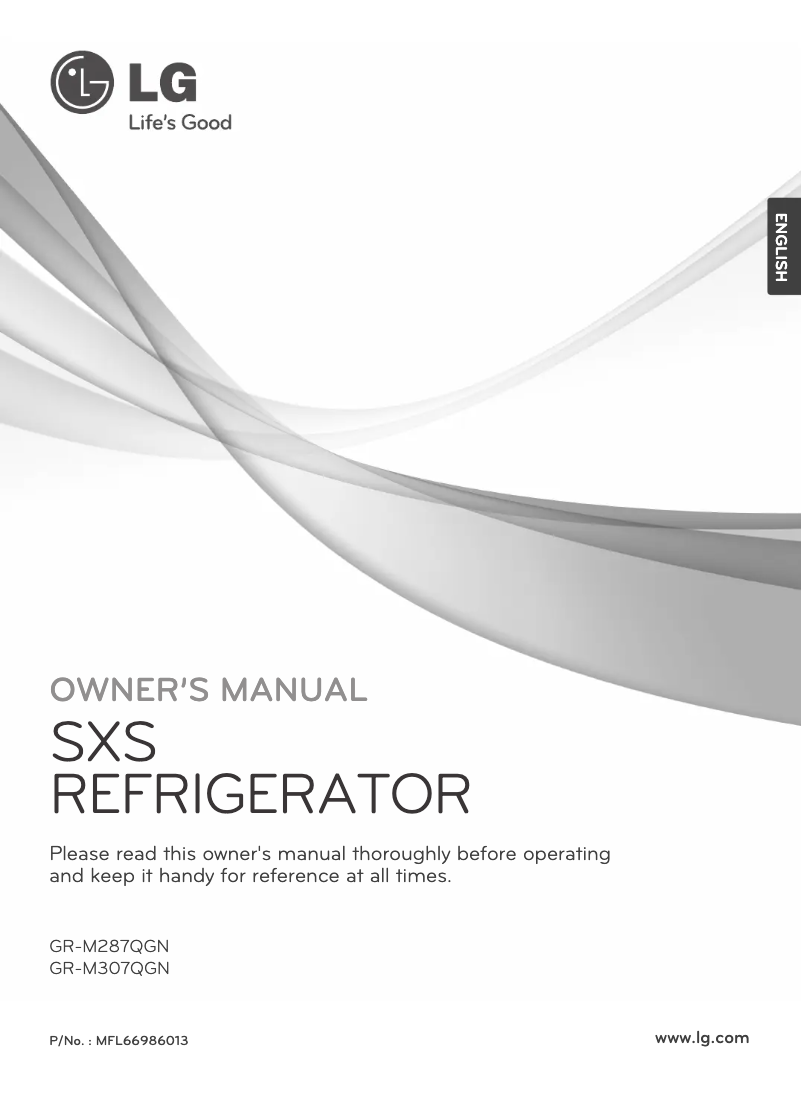 Imagen de la primera página del manual del dispositivo GR-M287QGN