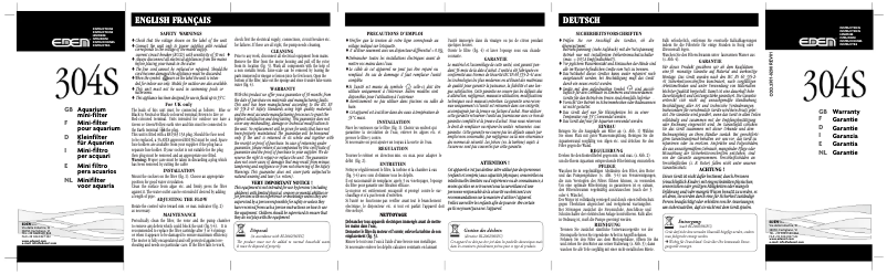 Imagen de la primera página del manual del dispositivo 316