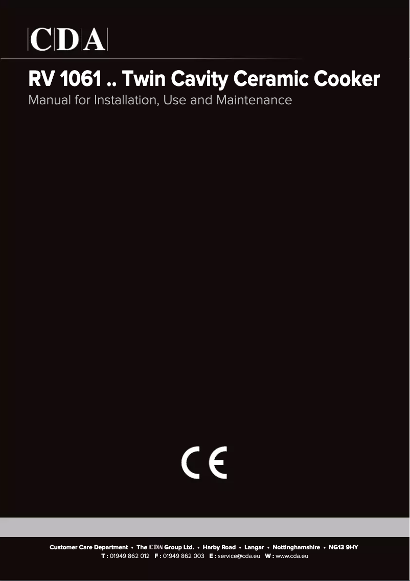 Página 1 del manual Manual de usuario CDA RV1061