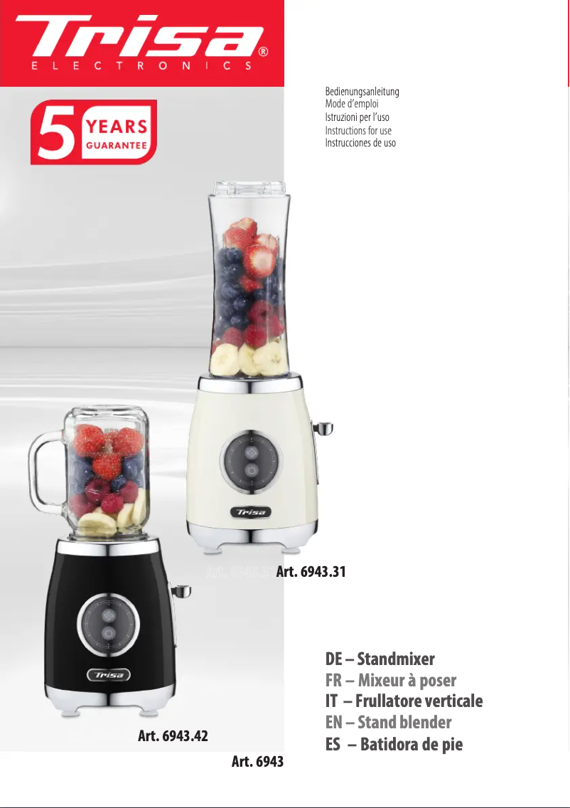 Imagen de la primera página del manual del dispositivo Mix 'n' Joy 6943.42