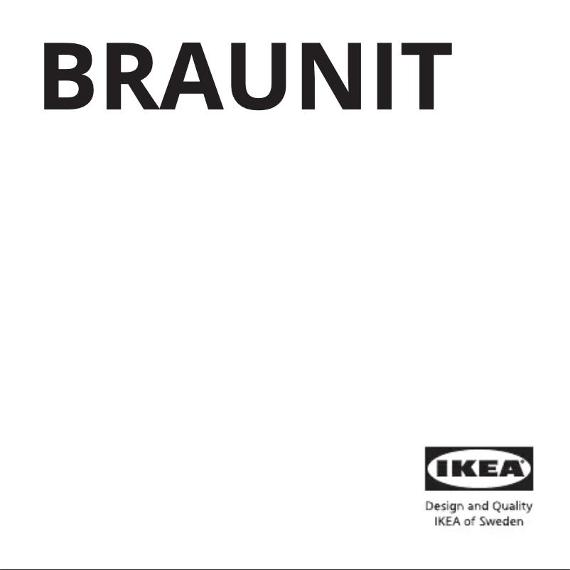Página 1 del manual Manual de usuario Ikea BRAUNIT 104.497.54