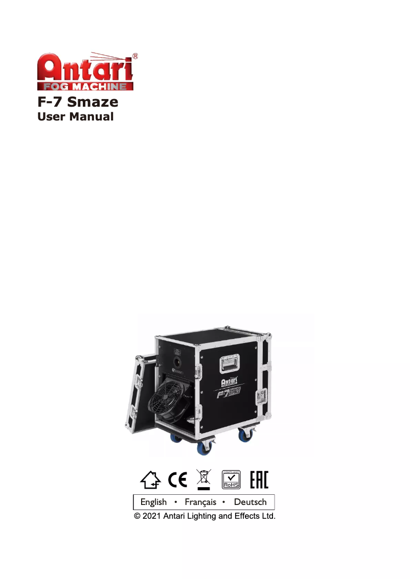 Página 1 del manual Manual de usuario Antari F-7