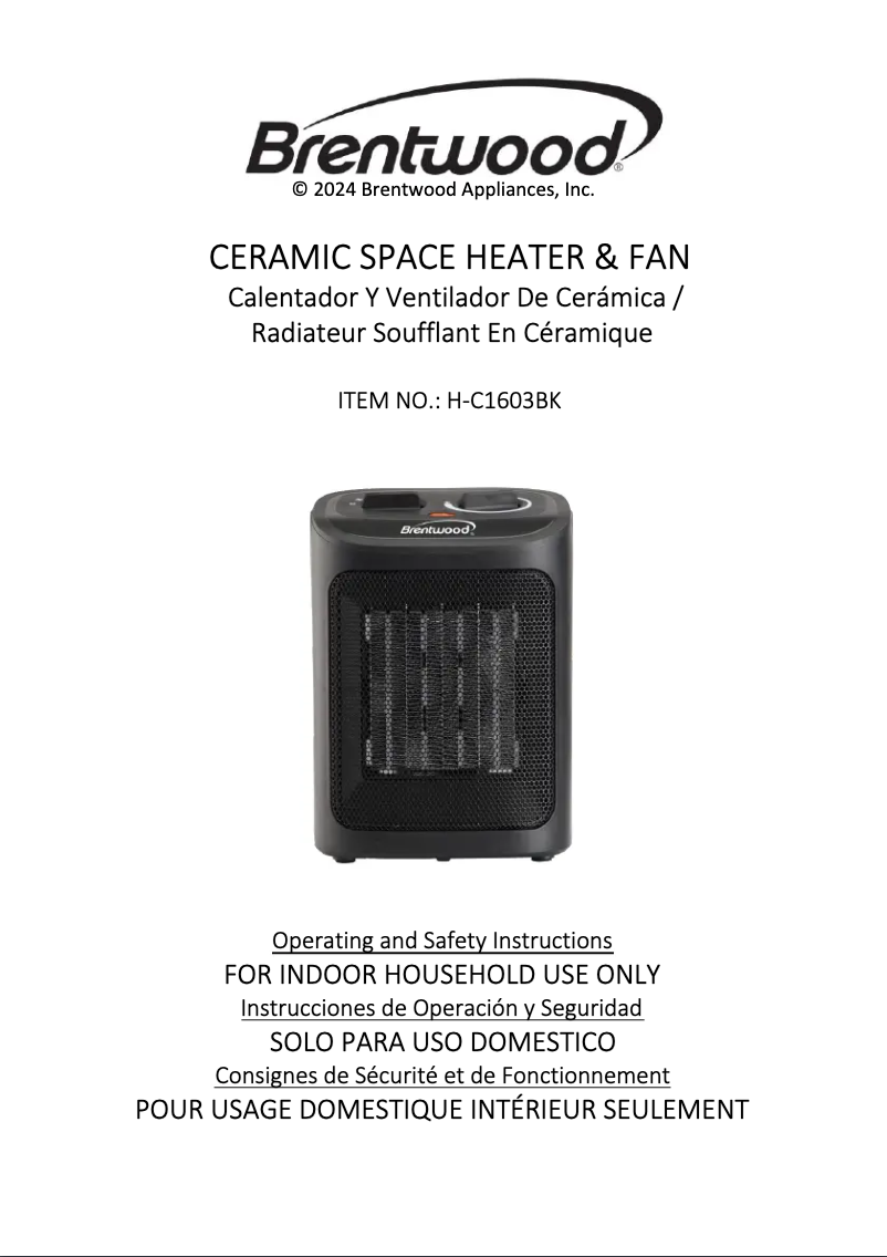 Imagen de la primera página del manual del dispositivo H-C1603