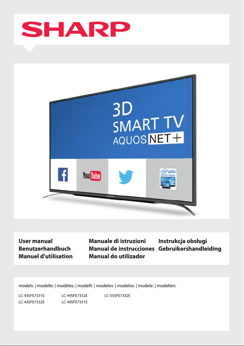Imagen de la primera página del manual del dispositivo LC-43SFE7331E