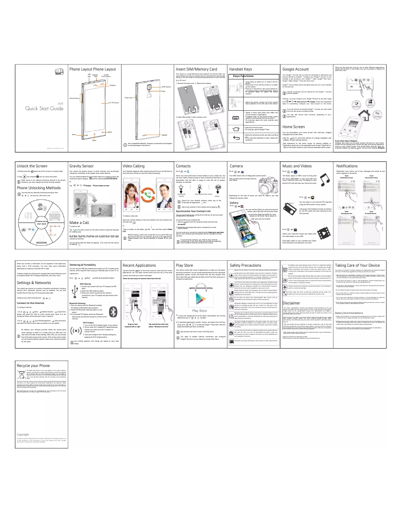 Imagen de la primera página del manual del dispositivo Canvas Xpress A99