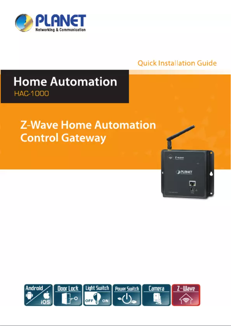 Imagen de la primera página del manual del dispositivo HAC-1000E
