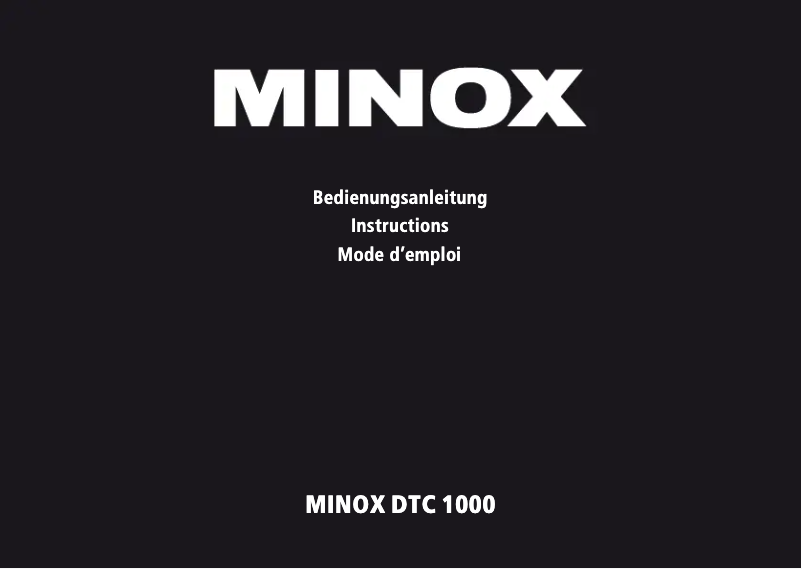 Página nº 1 - Manual de usuario Minox DTC 1000