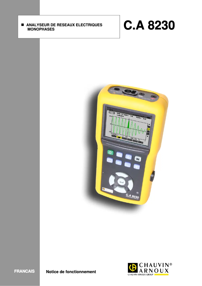 Imagen de la primera página del manual del dispositivo C.A 8220