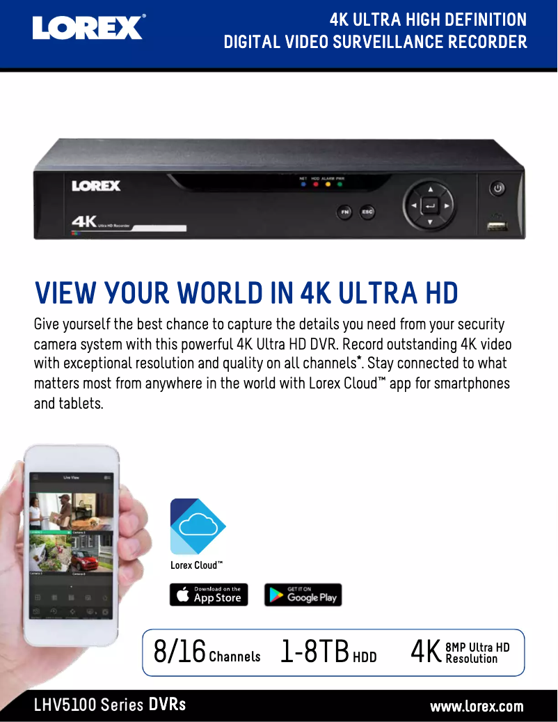 Imagen de la primera página del manual del dispositivo LHV51164T