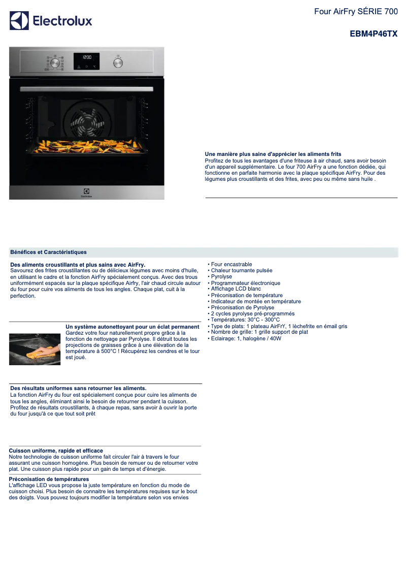 Página nº 1 - Ficha técnica Electrolux EBM4P46TX