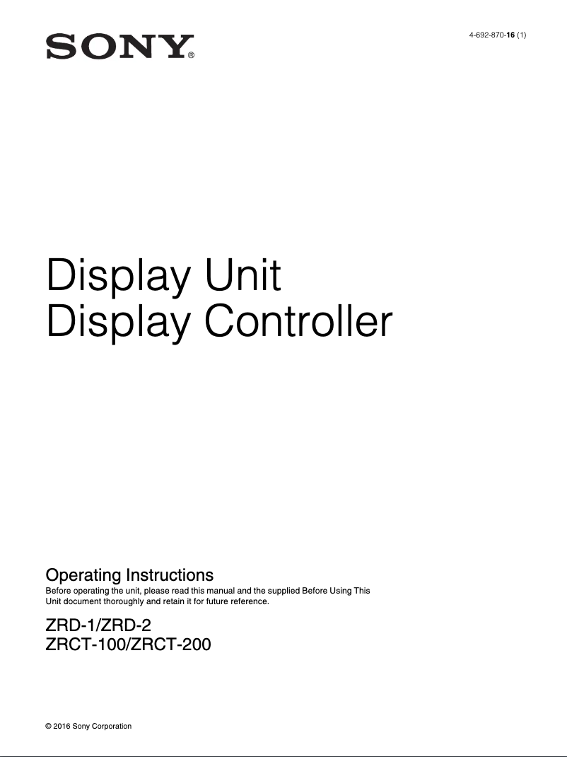 Imagen de la primera página del manual del dispositivo ZRD-2