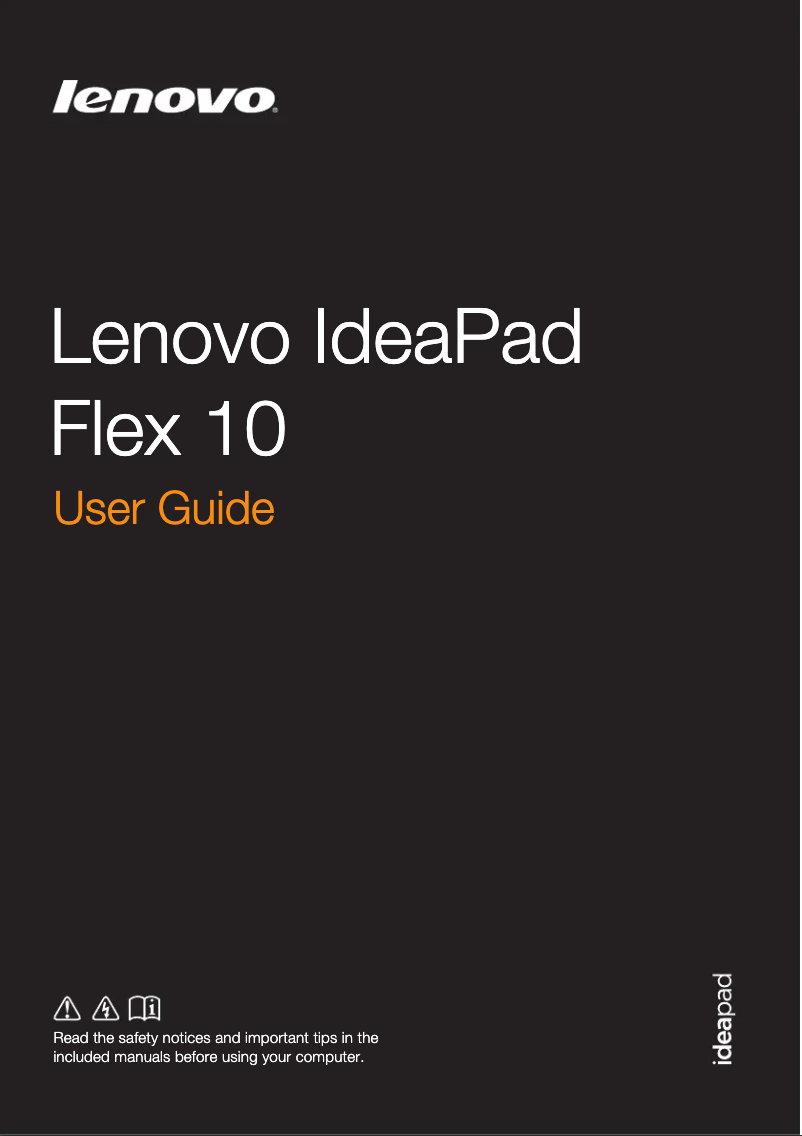 Imagen de la primera página del manual del dispositivo IdeaPad Flex 10