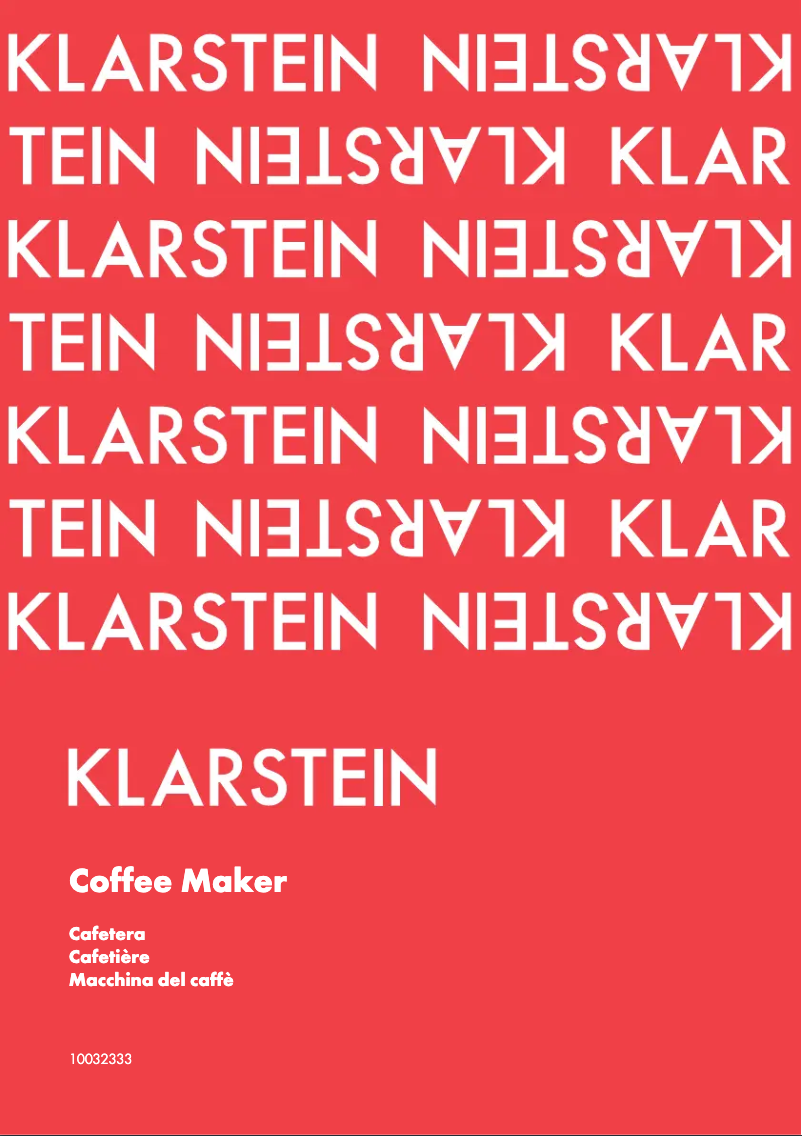 Página 1 del manual Manual de usuario Klarstein 10032333