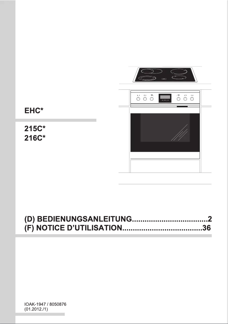 Imagen de la primera página del manual del dispositivo EHC 12446 E