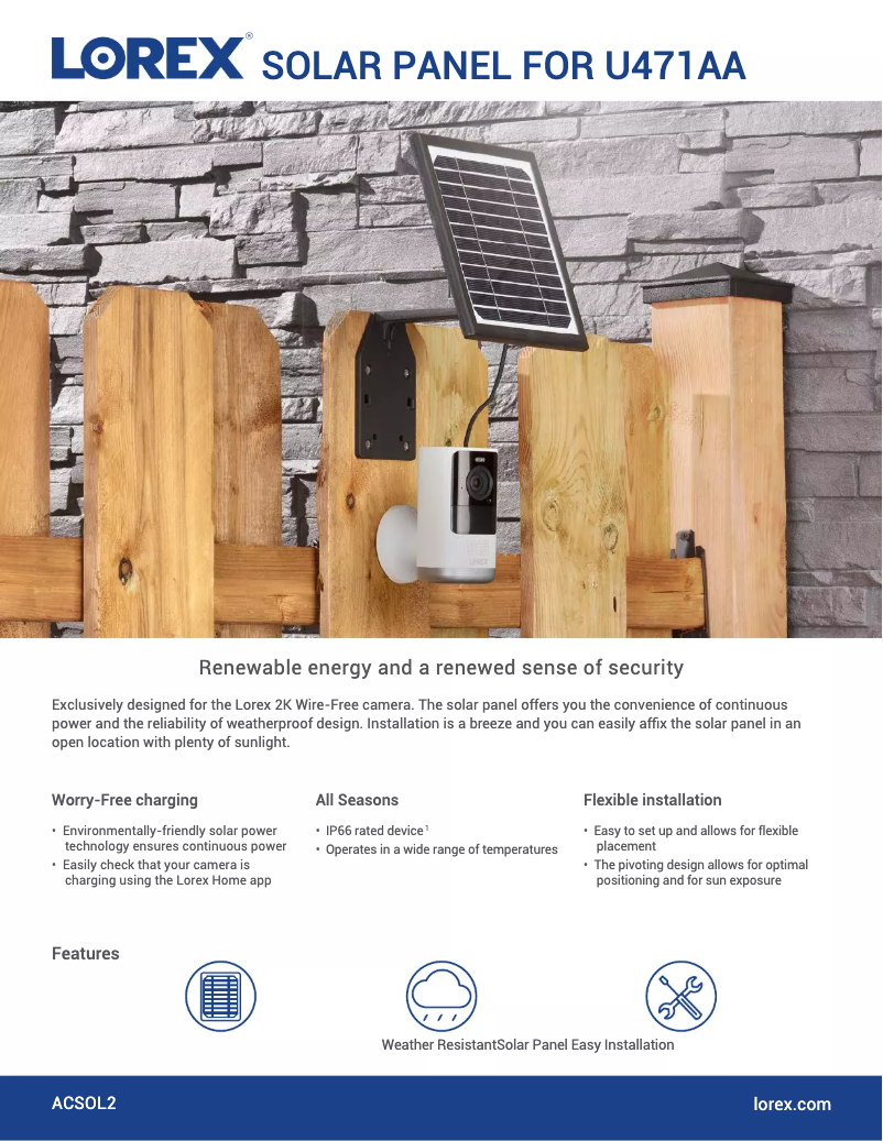 Página nº 1 - Ficha técnica Lorex ACSOL2B
