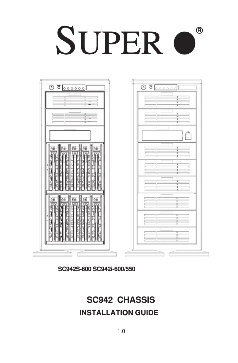 Página 1 del manual Manual de usuario Supermicro SC942S-600