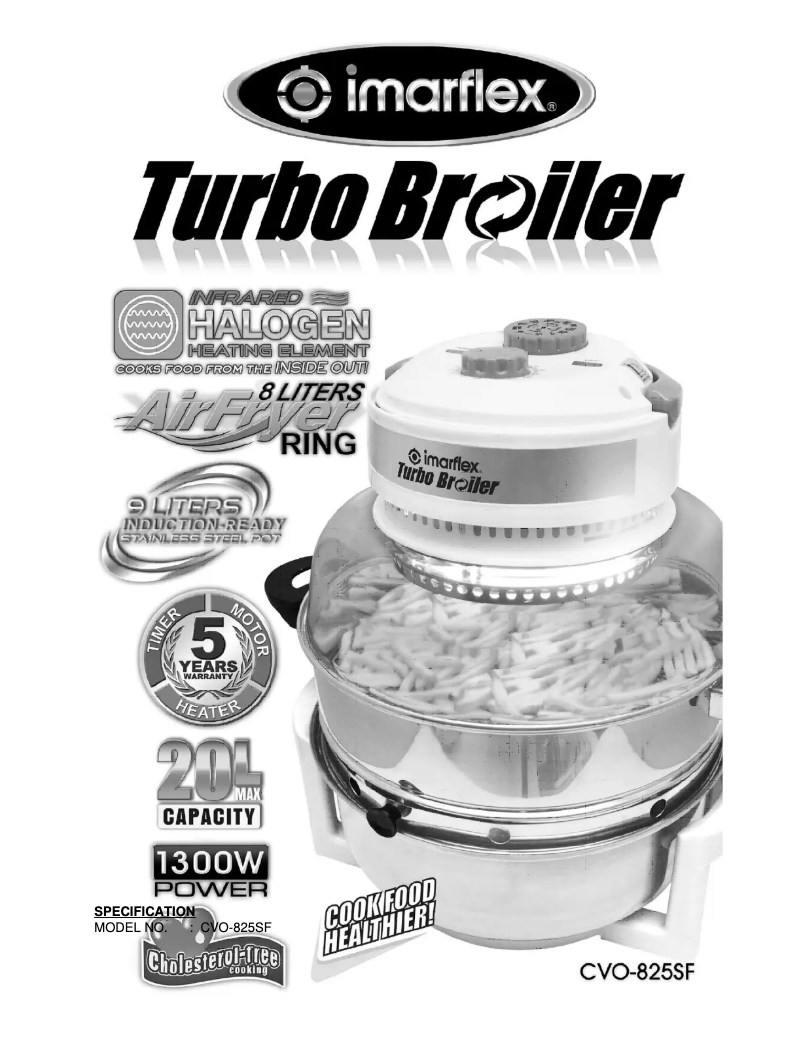 Imagen de la primera página del manual del dispositivo Turbo Broiler CVO-825SF