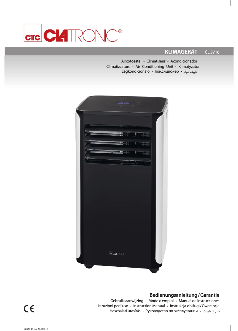 Página nº 1 - Manual de usuario Clatronic CL 3716