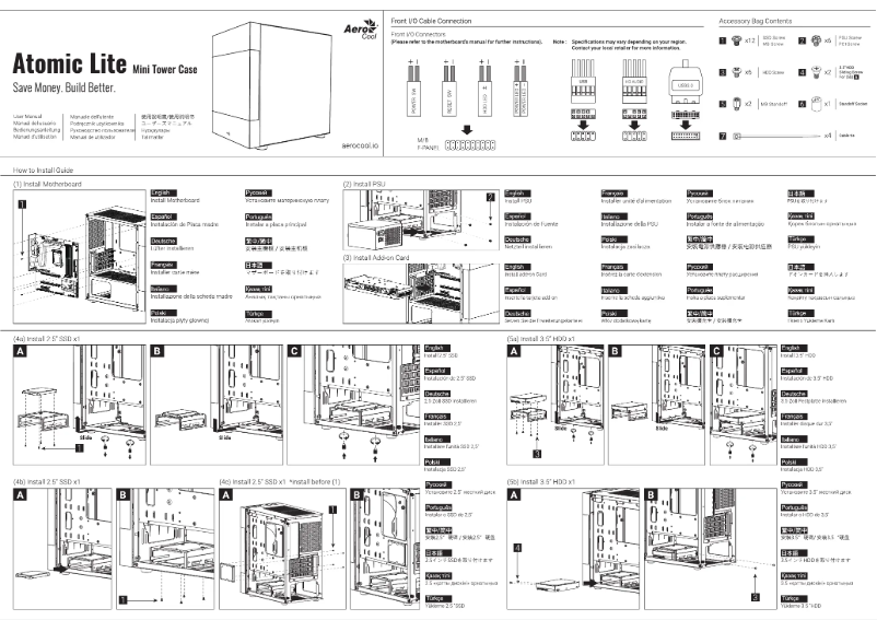 Imagen de la primera página del manual del dispositivo Atomic Lite