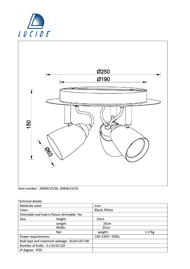 Imagen de la primera página del manual del dispositivo Ride 26956/15/31