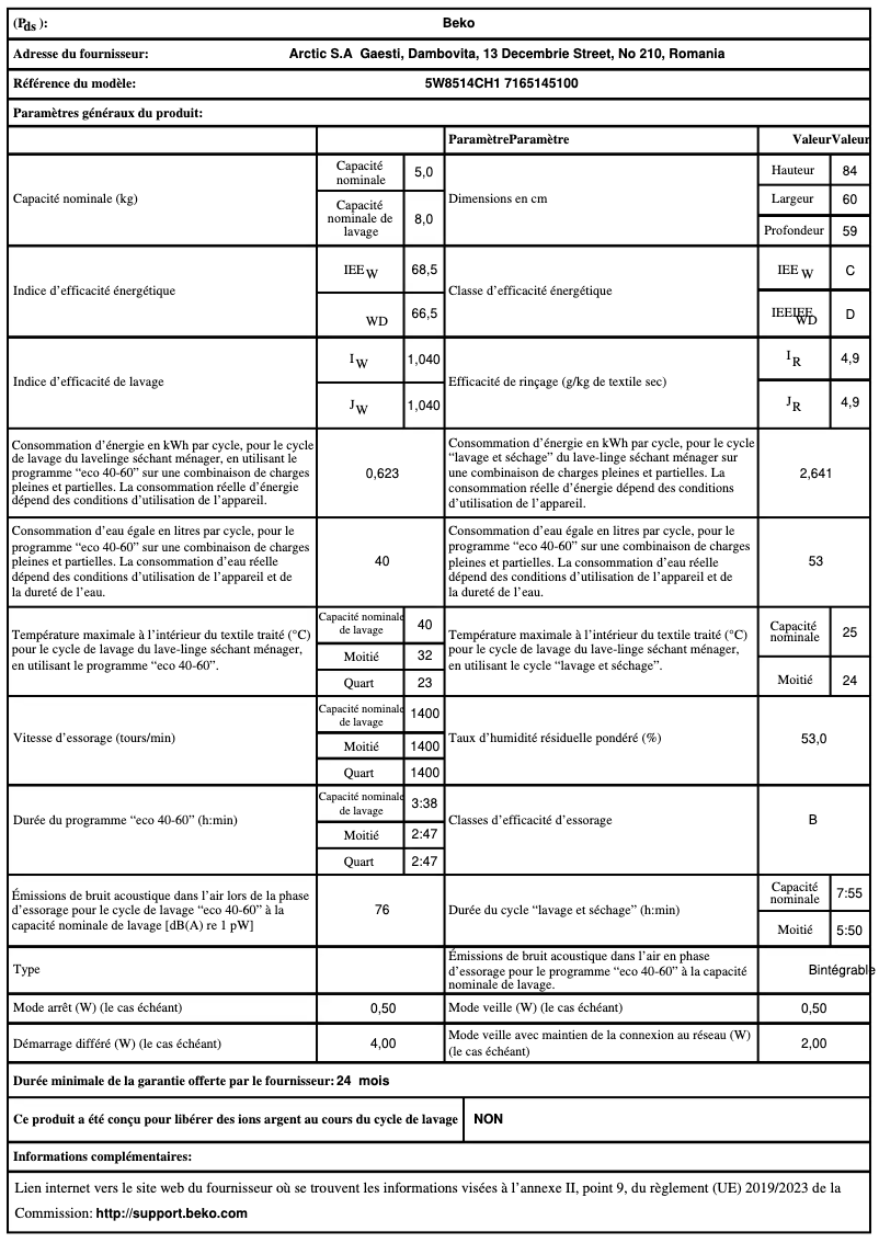 Imagen de la primera página del manual del dispositivo 5W8514CH1