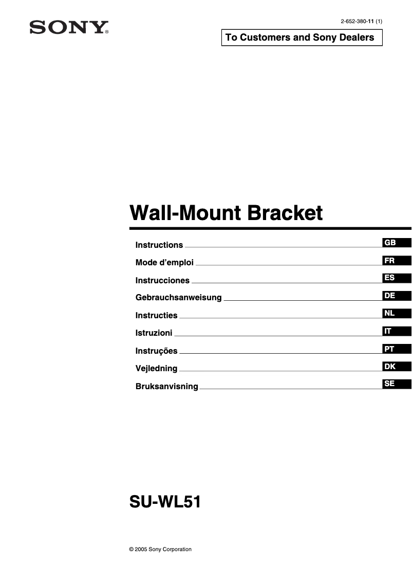 Imagen de la primera página del manual del dispositivo Wega KLV-40U100M