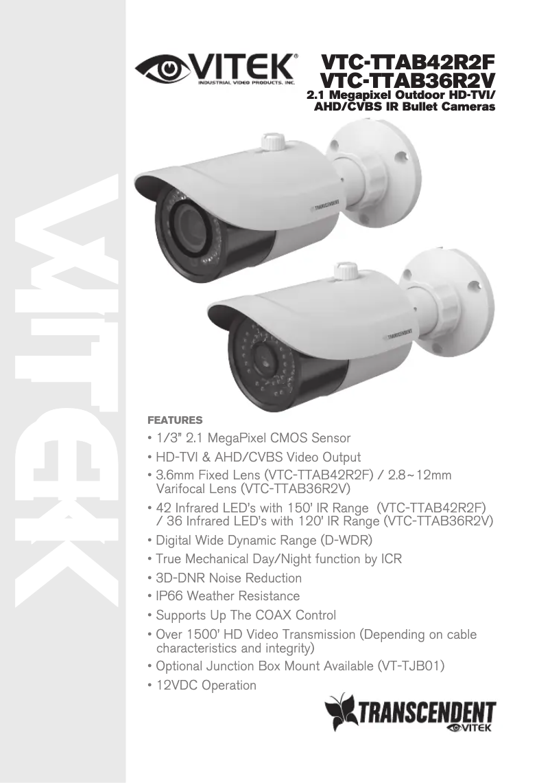 Imagen de la primera página del manual del dispositivo VTC-TTAB36R2V