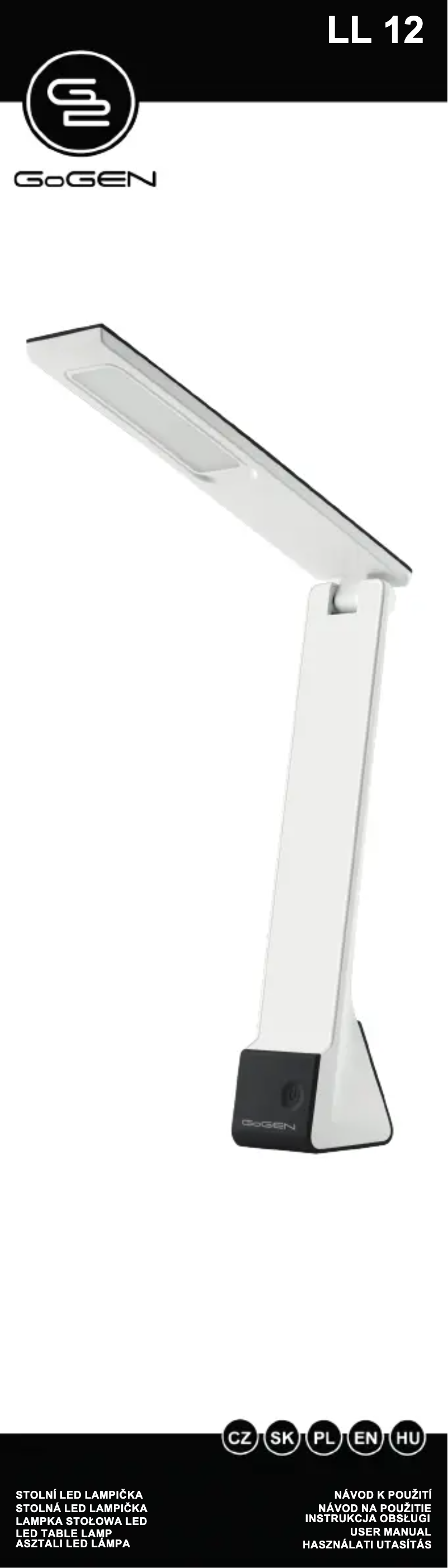 Página 1 del manual Manual de usuario GoGen LL12