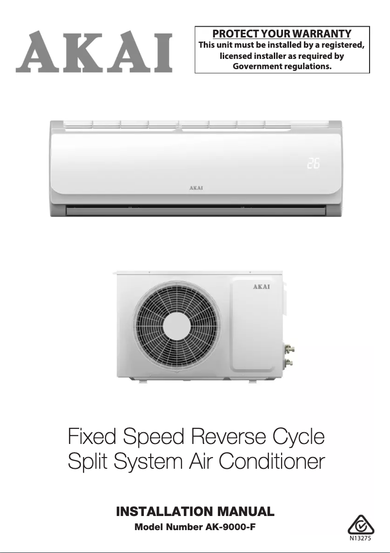 Imagen de la primera página del manual del dispositivo AK-9000-F
