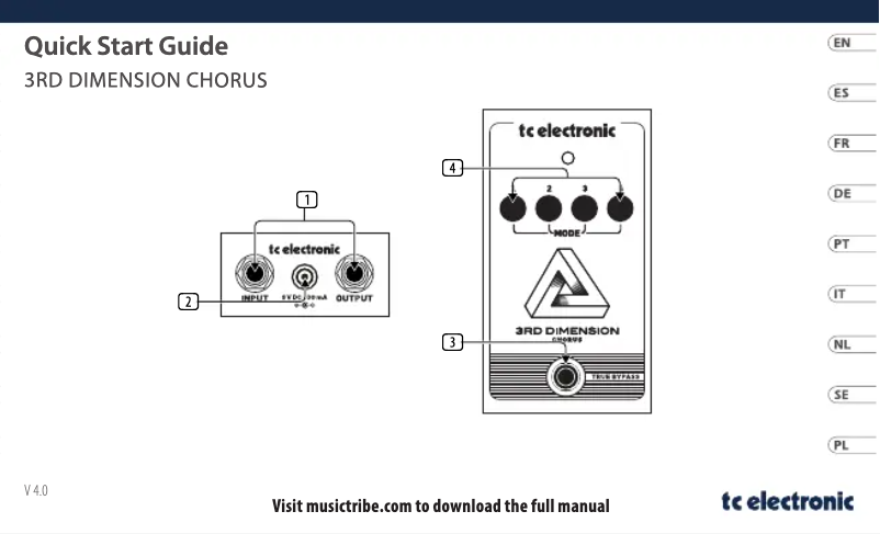 Página 1 del manual Manual de usuario TC Electronic 3rd Dimension Chorus