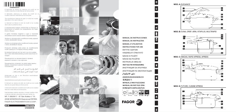 Imagen de la primera página del manual del dispositivo Cuisine Xpress