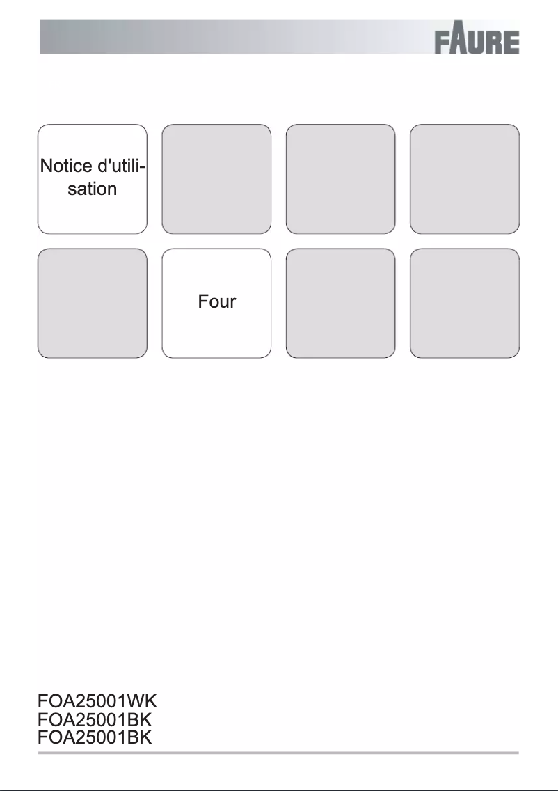 Imagen de la primera página del manual del dispositivo FOA25001XK