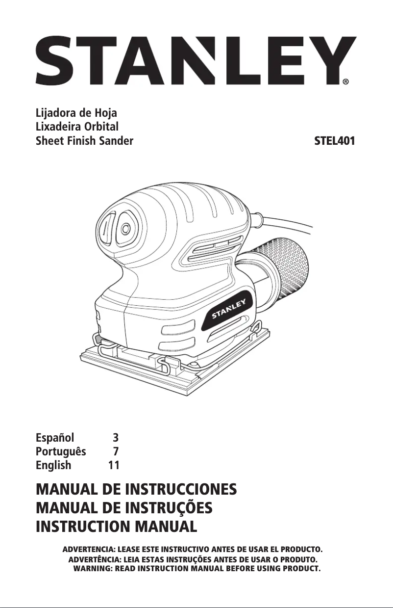 Imagen de la primera página del manual del dispositivo STEL401