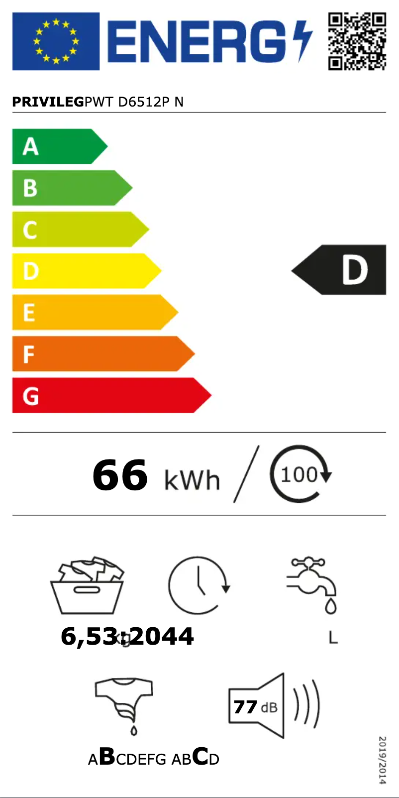 Imagen de la primera página del manual del dispositivo PWT D6512P N
