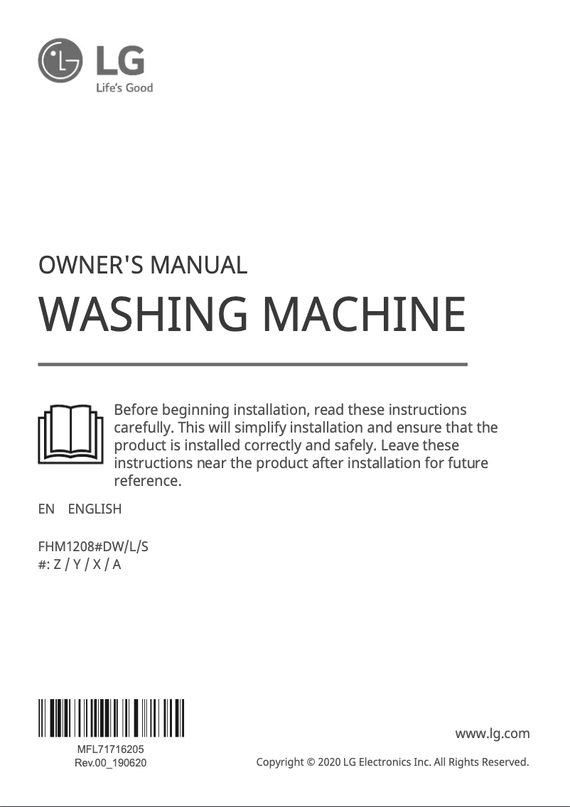 Imagen de la primera página del manual del dispositivo FHM1208ZDL