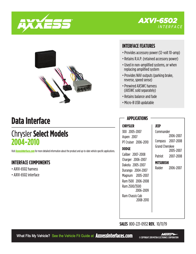 Página nº 1 - Ficha técnica AXESS AXVI-6502