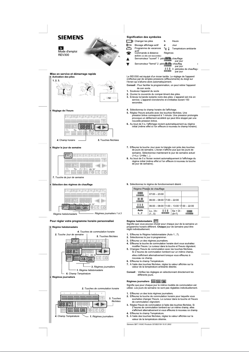 Imagen de la primera página del manual del dispositivo REV300