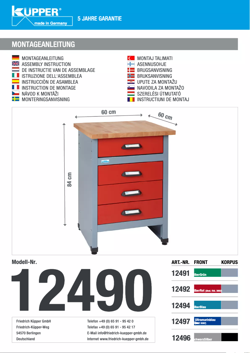 Página 1 del manual Manual de usuario Küpper 12492