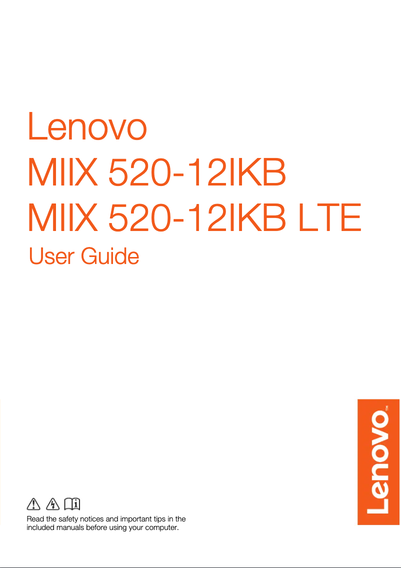 Página nº 1 - Manual de usuario Lenovo Miix 520