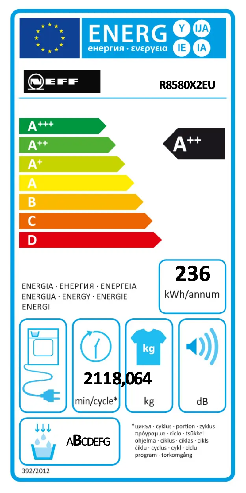 Imagen de la primera página del manual del dispositivo R8580X2EU