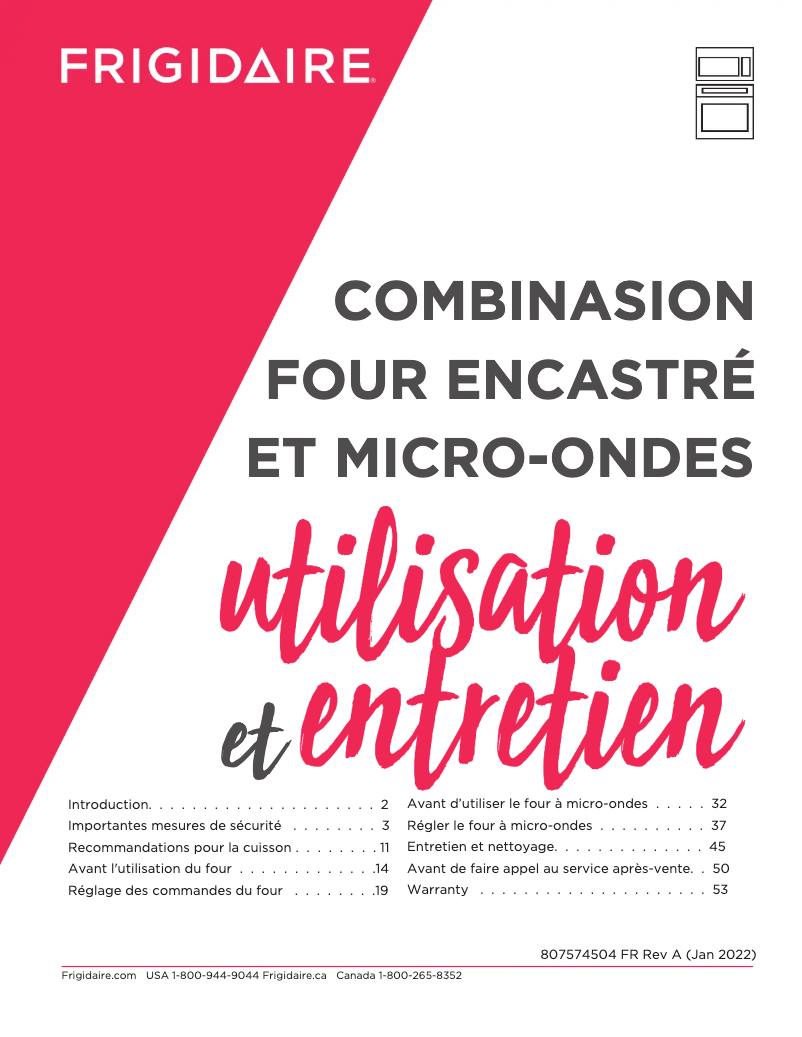 Imagen de la primera página del manual del dispositivo FCWM2727AB