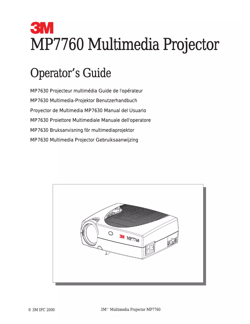 Imagen de la primera página del manual del dispositivo MP7760