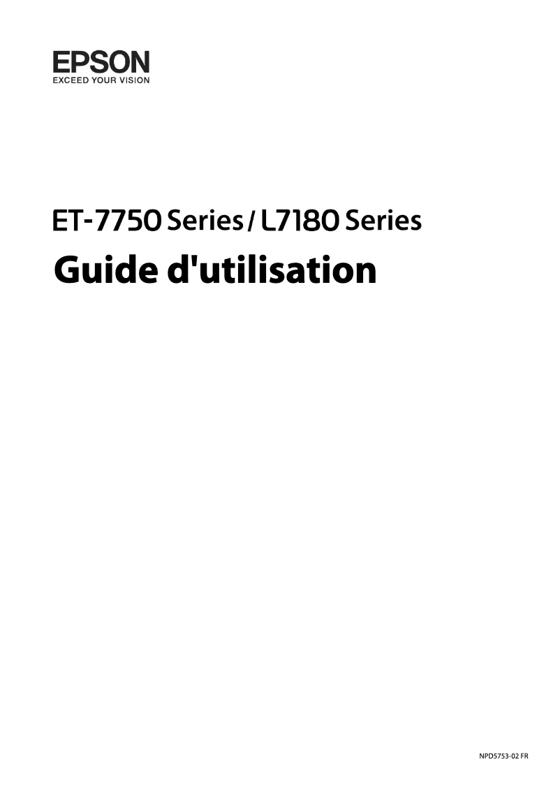 Imagen de la primera página del manual del dispositivo EcoTank L7180