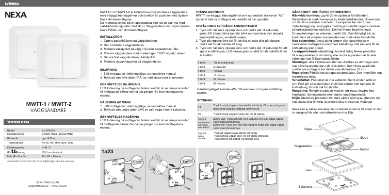 Imagen de la primera página del manual del dispositivo MWTT-1