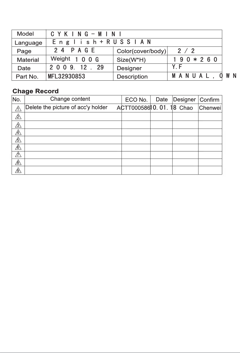 Página 1 del manual Manual de usuario LG VC38159N