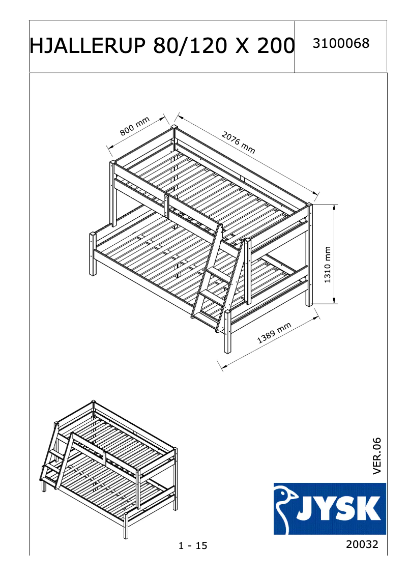 Página nº 1 - Manual de usuario JYSK Hjallerup