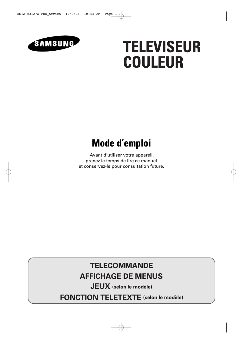 Imagen de la primera página del manual del dispositivo CS-15K10MJ