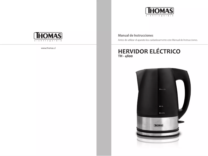 Imagen de la primera página del manual del dispositivo TH-4800